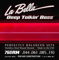 Струны для 4-струнной бас-гитары La Bella Deep Talkin Bass 760RM